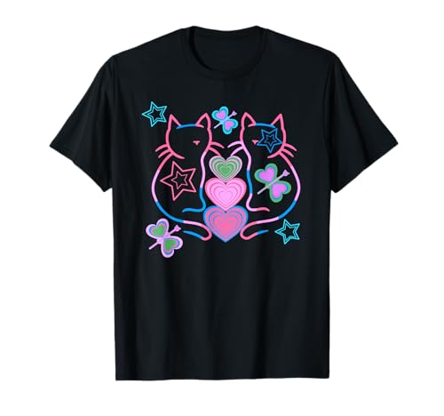 Retro Katzen Teenager Kinder Teenies Kind Kleinkinder 80er T-Shirt Retro Katzen Teenager Kinder Teenies Kind Kleinkinder 80er T-Shirt von 80er 90er Katzen Retro Katze Vintage