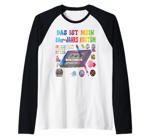 80er Jahre Party Outfit Herren 90er Jahre - Damen Retro Raglan 80er Jahre Party Outfit Herren 90er Jahre - Damen Retro Raglan von 80er Jahre Kleidung Frauen 90er Jahre Kostüm