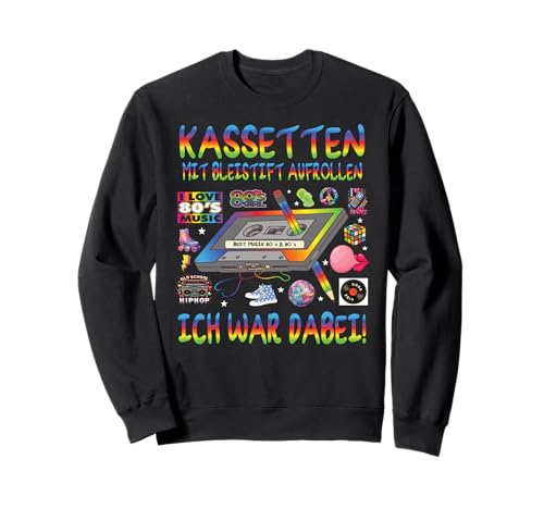 80er Jahre Party Outfit Herren 90er Jahre - Damen Retro Sweatshirt von 80er Jahre Kleidung Frauen 90er Jahre Kostüm