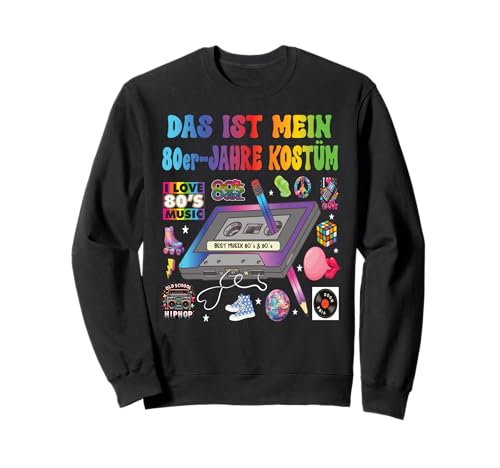 80er Jahre Party Outfit Herren 90er Jahre - Damen Retro Sweatshirt von 80er Jahre Kleidung Frauen 90er Jahre Kostüm