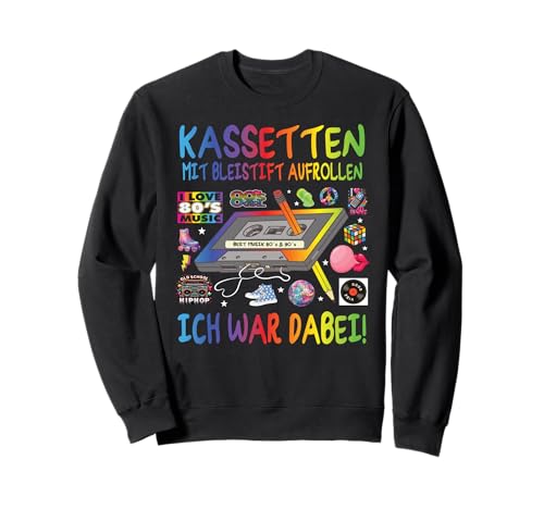 80er Jahre Party Outfit Herren 90er Jahre - Damen Retro Sweatshirt von 80er Jahre Kleidung Frauen 90er Jahre Kostüm