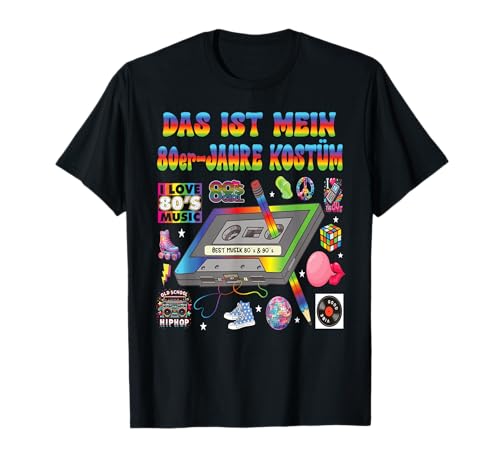 80er Jahre Party Outfit Herren 90er Jahre - Damen Retro T-Shirt 80er Jahre Party Outfit Herren 90er Jahre - Damen Retro T-Shirt von 80er Jahre Kleidung Frauen 90er Jahre Kostüm