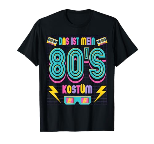 80er Jahre Kostüm Lustig 80s Kostüm T-Shirt Schwarz Unisex Damen, Herren, Kinder Mottoparty Klassische Passform Kurzarm Crew-Ausschnitt Pull-On S 80er Jahre Kostüm Lustig 80s Kostüm T-Shirt Schwarz Unisex Damen, Herren, Kinder Mottoparty Klassische Passform Kurzarm Crew-Ausschnitt Pull-On S von 80er Jahre Kostüm Lustig