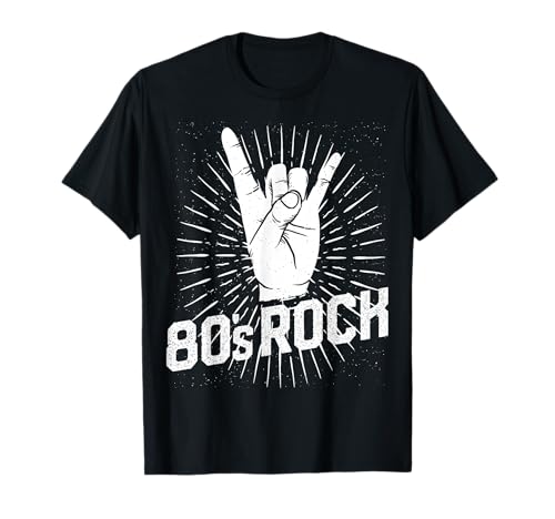 80s Rock Tshirt Kostüm Kleidung Herren Frauen Musik Band Party T-Shirt von 80s Clothes Costumes Shirts