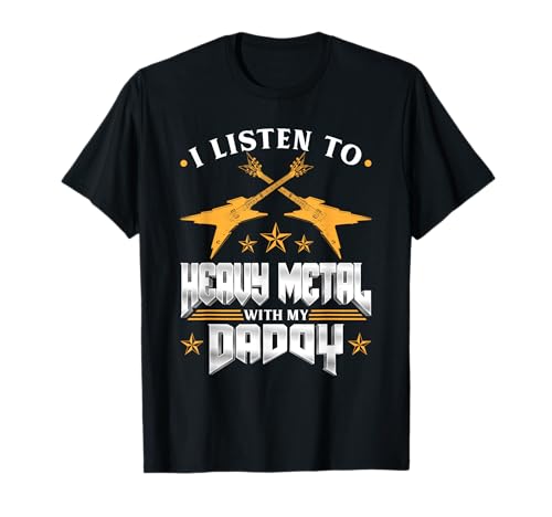 Ich höre Heavy Metal mit meinen Daddy Boys Heavy Metal Kids T-Shirt Ich höre Heavy Metal mit meinen Daddy Boys Heavy Metal Kids T-Shirt von 80s Metalhead Fan Gifts and Accessories