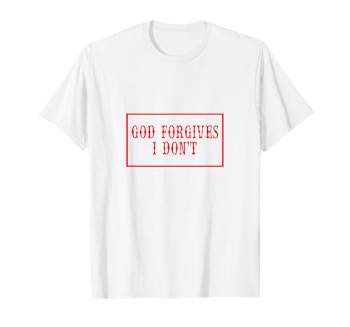 Red White Biker MC Support Design Patch God Forgives i Dont T-Shirt von 81 friends biker wear MC