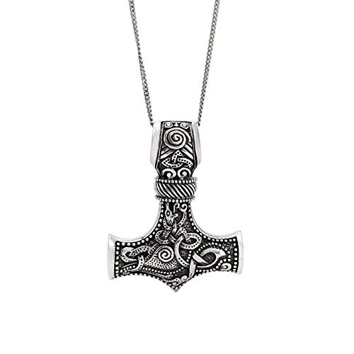 81stgeneration .925 Sterlingsilber Thors Hammer Mjolnir Unisex Anhänger Halskette, 46 cm von 81stgeneration