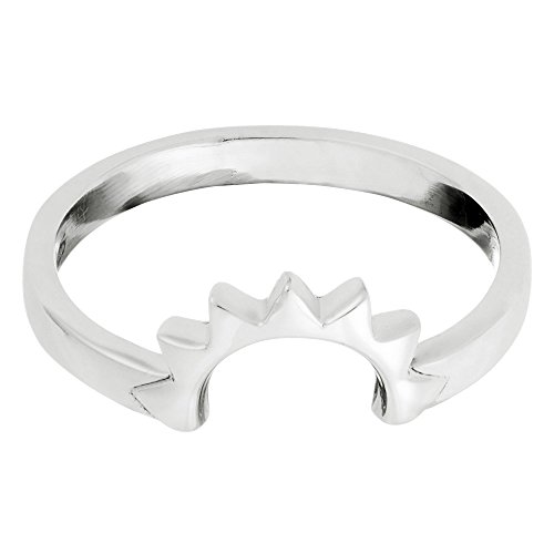 81stgeneration Frauen .925 Sterling Silber Klein Halb Sonne Sonneset Ring von 81stgeneration