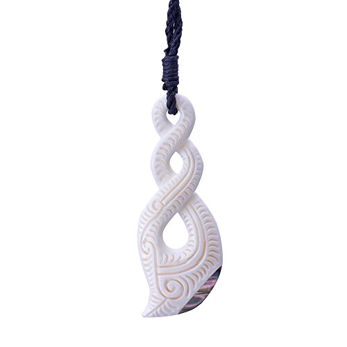 81stgeneration Frauen Männer Handgeschnitzt Maori Stammes 3 Twist Paua Schale Anhänger Halskette 81stgeneration Frauen Männer Handgeschnitzt Maori Stammes 3 Twist Paua Schale Anhänger Halskette von 81stgeneration