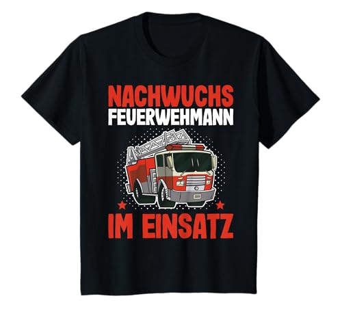 Kinder Nachwuchs Feurwehrmann Im Einsatz - Jungen Feuerwehr T-Shirt von 83-Tees Kinder Feuerwehrmann