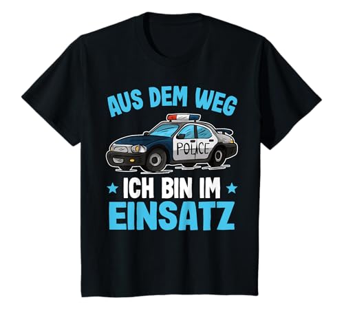 Polizei T-Shirt | Aus Dem Weg Bin Im Einsatz Jungen Polizei T-Shirt von Polizei T-Shirt Für Kinder by 83-Tees