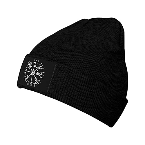 831 Klassische Beanie Mütze Wikinger-Kompass-Symbol Wintermütze Kreative Slouch Beanie Weiche Kopfbedeckung Für Männer Damen Frühling von 831