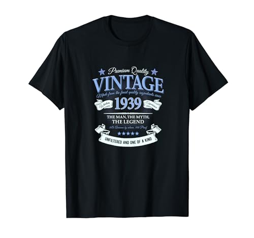 85th Birthday Limited Edition One Of A Kind Born In 1939 T-Shirt von 85th Birthday T-Shirts And More