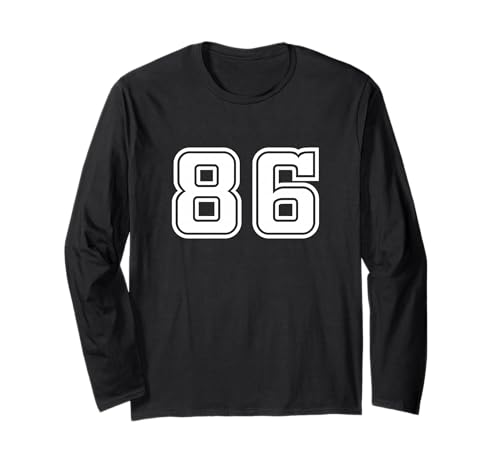 86 Nummer 86 1986 Team University College Herren Damen Kinder Langarmshirt von 86 Number 86 Apparel