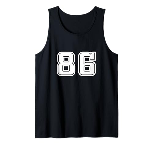 86 Nummer 86 1986 Team University College Herren Damen Kinder Tank Top von 86 Number 86 Apparel