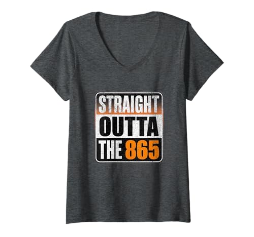 Damen Straight Outta The 865 – Funny Knoxville Tennessee Area Code T-Shirt mit V-Ausschnitt Damen Straight Outta The 865 – Funny Knoxville Tennessee Area Code T-Shirt mit V-Ausschnitt von 865 Area Code Knoxville Tennessee Humor