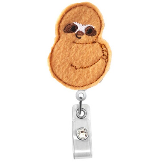 Baby Sloth - Animal Name Badge Inhaber Krankenschwestern Abzeichen Halter Hübsch Walzen-Eindeutige Id Holder Filz-Badge von 868shop