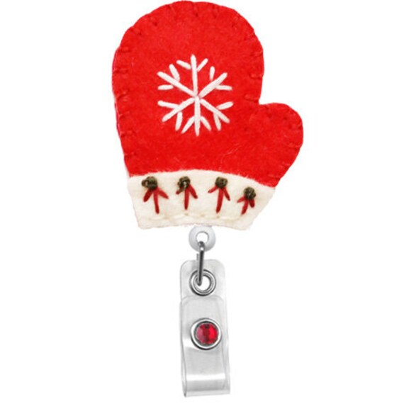 Handschuhe | Rot - Urlaub-Abzeichen-Namensschild-Halter Krankenschwestern Abzeichen Inhaber-Cute Rollen-Eindeutige Id Badge Inhaber Brosche Rn Reel von 868shop