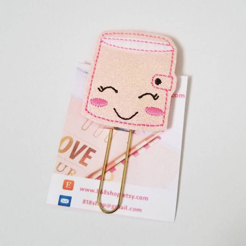 Rosa Glitter Planner Clip | Büroklammern Planer Zubehör Zeitschrift Marker Lesezeichen Lehrer Freunde Geschenke von 868shop