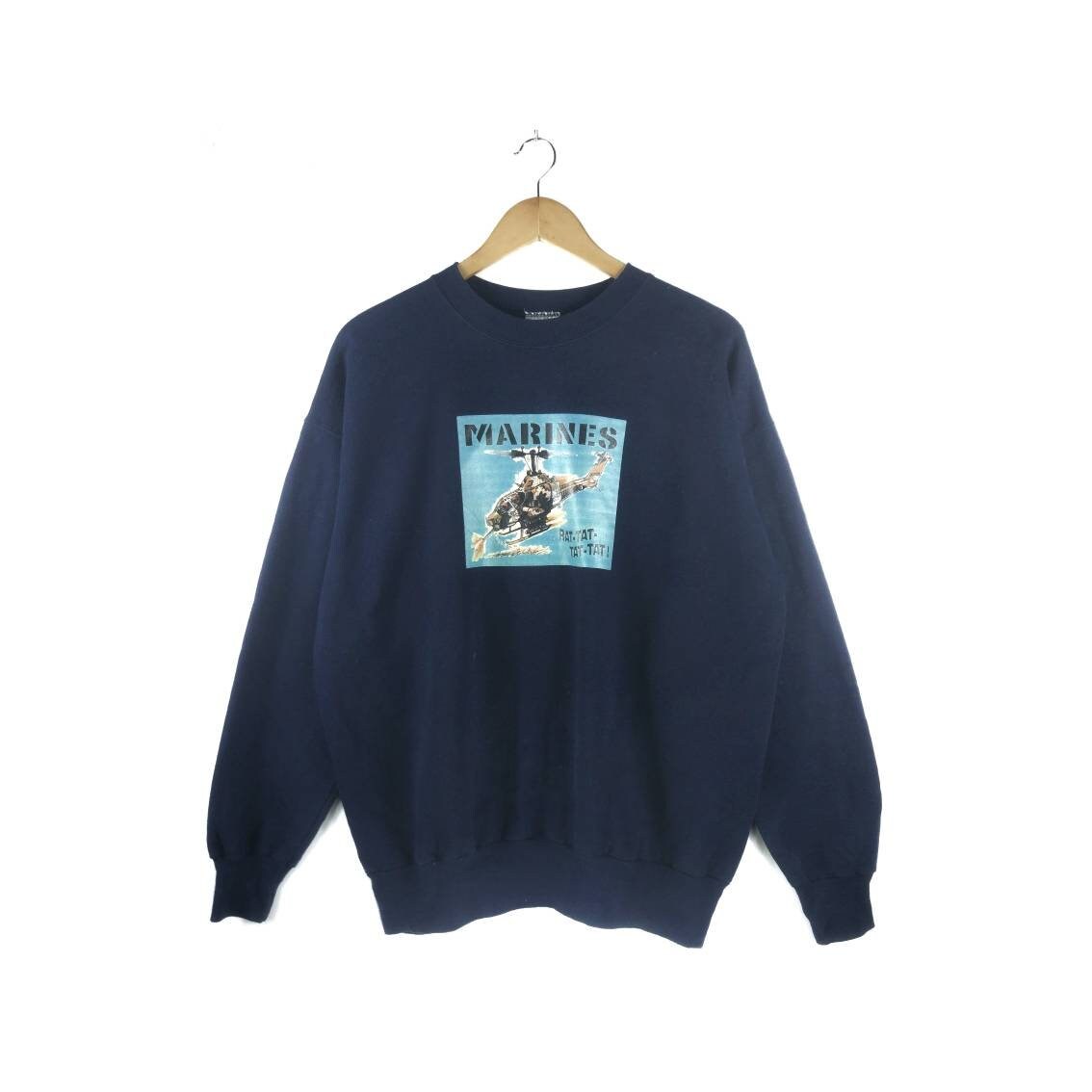 Vintage 90Er Jahre Marines Ratte Tat-Tat-Tat Crewneck Sweatshirt Vintage 90Er Jahre Marines Ratte Tat-Tat-Tat Crewneck Sweatshirt von 86Threads