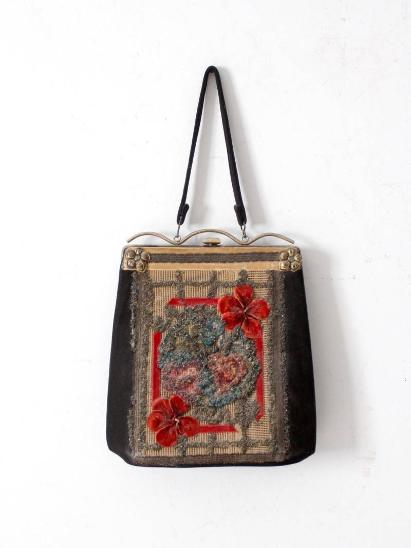 1950Er Jahre Veldore Blumen Perlen Handtasche von 86Vintage86