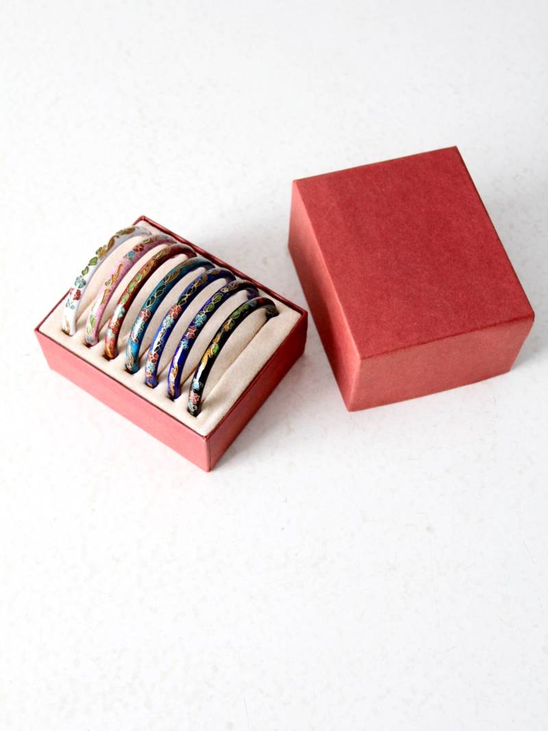 Vintage Cloisonne Armreif 7-Teilige Kollektion von 86Vintage86