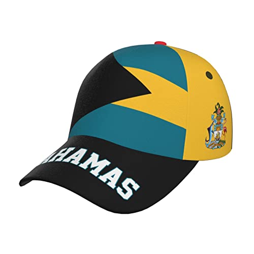 874 Baseball Cap Bahamas-Flagge Bahamas Golf Caps Verstellbar Trucker Hut Unisex Baseballkappe Für Running Outdoor Reisen von 874