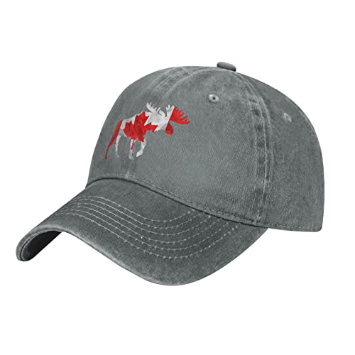 874 Baseballkappe Flagge Von Kanada Elch Silhouette Unisex Classic Basecap Verstellbare Baseball Kappe Snapback Baseball Mützen Für Distressed Stickerei Cap Cotton Basecap Vintage von 874