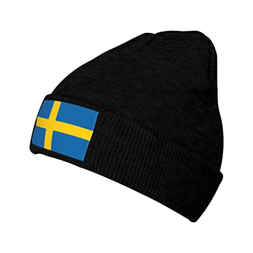 874 Beanie Mütze Schweden-Flagge Cuffed Hats Klassisches Beanie Hat Bequeme Wintermütze Für Camping Wandern Skifahren von 874