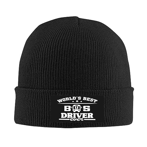 874 Beanie Mütze Weltbester Busfahrer Aller Zeiten, Schwarze Cuffed Hats Klassisches Strickmütze Bequeme Wintermütze Für Running Wandern Skifahren von 874