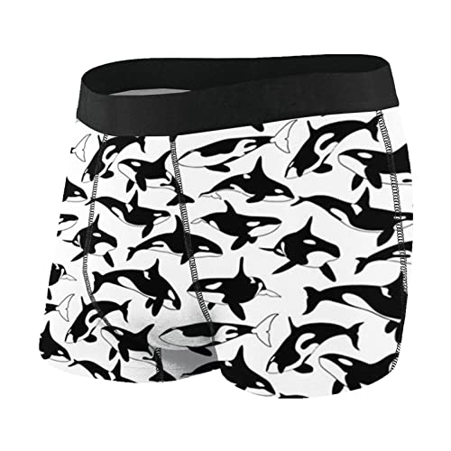 874 Herren Shorts Orcas-Wal Männer Unterwäsche Atmungsaktive Herren Boxer Stilvolle Boxer Retroshorts L von 874