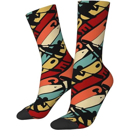 874 Sneakersocken, Kanu-Silhouette Im Retro-Stil Socken Klassische Laufsocke Gegen Schweiß Sportsocken Für Wandern Trekking Geschenk 40cm von 874