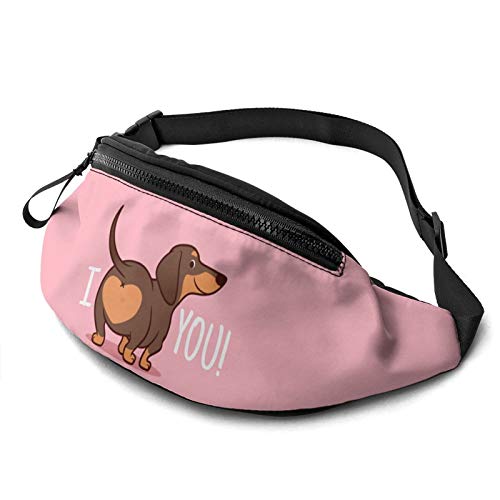 Brusttasche Dackel-Hündchen Unisex Damen Brustbeutel Atmungsaktiv,Multifunktionale Handytasche Tasche Für Wandern Reisen Herren 14X35Cm von 874