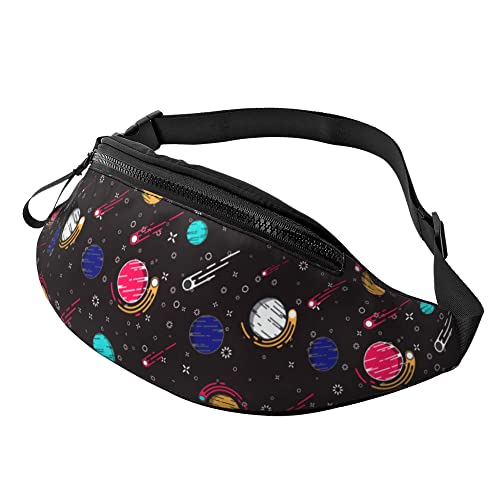 Brusttasche Schöne Weltraumplaneten Unisex Sport Hüfttasche Große Kapazität,Verstellbarer Damen Bauchtasche Für Wandern Outdoor Herren 14X35Cm von 874