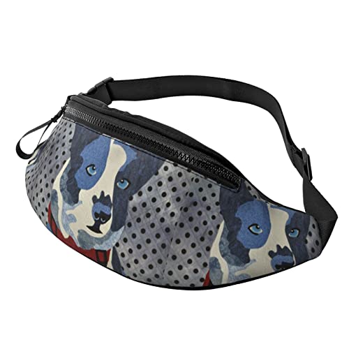 Damen Bauchtasche Blauer Heeler-Hund Unisex Bauchtasche Mode,Atmungsaktiv Hüfttasche Für Spazieren Outdoor Aktivitäten 14X35Cm von 874