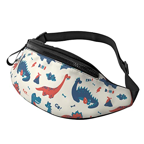 Gürteltasche Niedlicher Prähistorischer Dinosaurier Unisex Bauchtasche Verstellbarer,Große Kapazität Handytasche Tasche Für Damen Reisen Herren 14X35Cm von 874