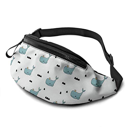 Gürteltasche Süße Wale Unisex Sport Hüfttasche Multifunktionale,Verstellbarer Waist Fanny Pack Für Wandern Outdoor Herren 14X35Cm von 874