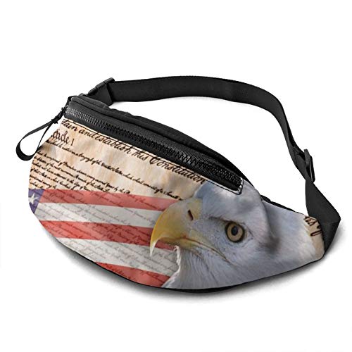 Gürteltasche Verfassung Von Amerika Unisex Handytasche Tasche Multifunktionale,Mit Reißverschluss Damen Brustbeutel Für Herren Wandern Hundetraining 14X35Cm von 874