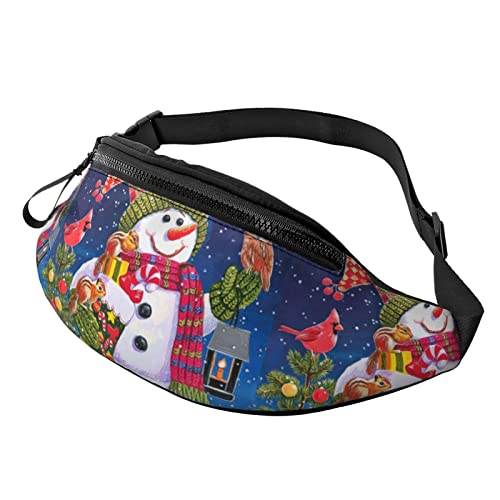 Gürteltasche Weihnachtsschneemann-Niedliches Tier Unisex Hüfttaschen Mode,Verstellbarer Waist Fanny Pack Für Aktivitäten Sport Herren 14X35Cm von 874