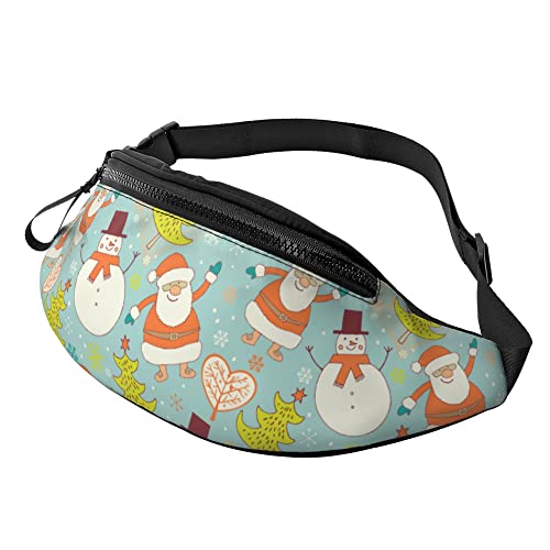 Gürteltasche Winterweihnachtsschneemann Unisex Handytasche Tasche Multifunktionale,Mit Reißverschluss Bauchtasche Für Herren Aktivitäten Hundetraining 14X35Cm von 874