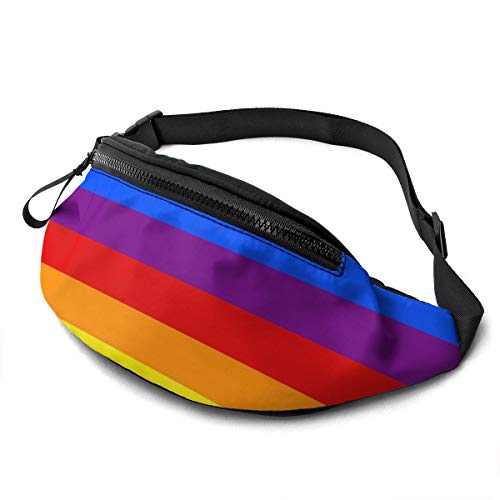 Gurttasche LGBT-Regenbogenfahne Unisex Damen Bauchtasche Multifunktionale,Verstellbarer Sport Gürteltasche Für Reisen Spazieren Wandern 14X35Cm von 874