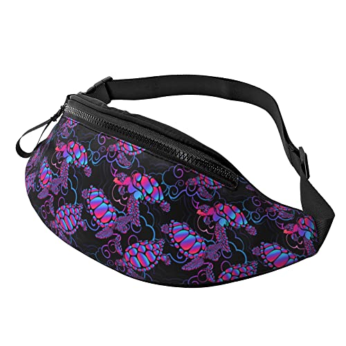 Gurttasche Psychedelische Meeresschildkröte Unisex Handytasche Tasche Mode,Große Kapazität Brusttasche Für Reisen Fahrrad Herren 14X35Cm von 874