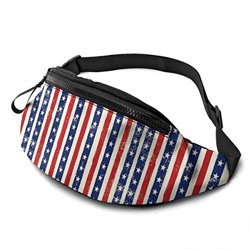 Handytasche Tasche Amerikanischer Grunge-Hintergrund Unisex Sport Hüfttasche Stylisch,Multifunktionale Hüfttasche Für Geschenke Damen Fahrrad 14X35Cm von 874