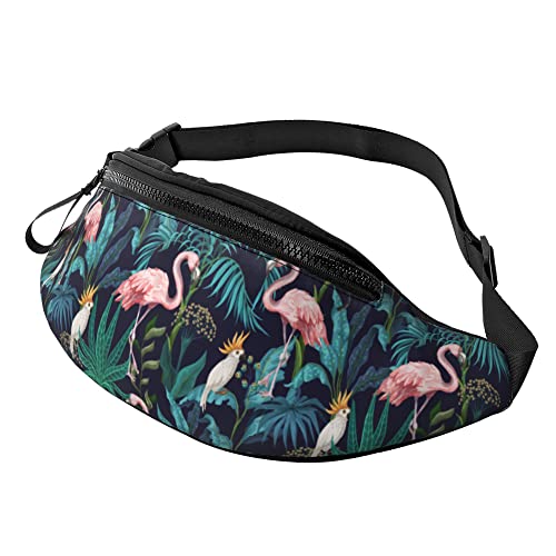 Handytasche Tasche Baum-Flamingo-Papageien Unisex Gürteltasche Verstellbarer,Mode Umhängetaschen Für Herren Hundetraining Radfahren 14X35Cm von 874