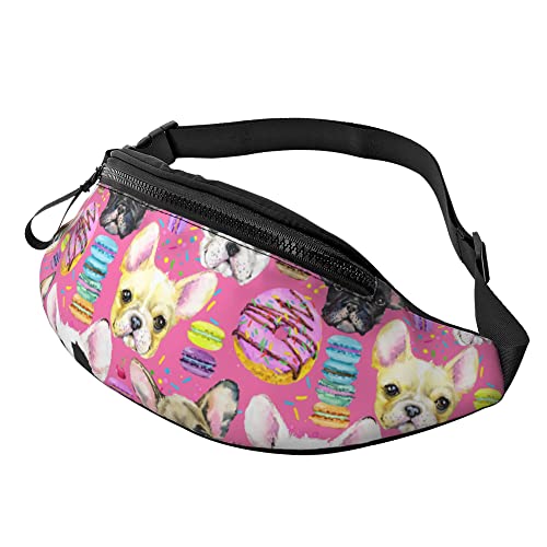 Handytasche Tasche Süße Bulldoggen-Donuts Unisex Brusttasche Multifunktionale,Verstellbarer Gürteltasche Für Hundetraining Fahrrad Damen 14X35Cm von 874