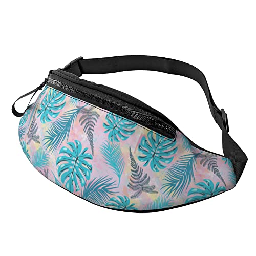 Handytasche Tasche Tropische Monstera-Blätter Unisex Sport Hüfttasche Mode,Verstellbarer Brusttasche Für Aktivitäten Damen Outdoor 14X35Cm von 874