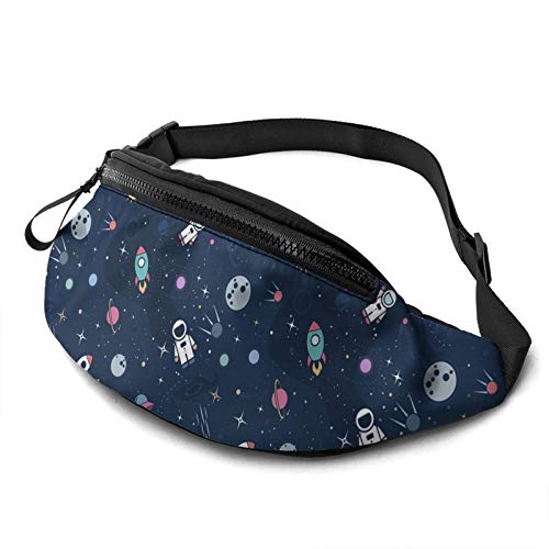 Hüfttasche Cartoon-Astronaut Unisex Waist Fanny Pack Große Kapazität,Multifunktionale Sporttasche Für Herren Outdoor Aktivitäten 14X35Cm von 874