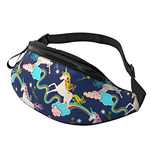 Hüfttasche Einhorn-Fantasiemuster Unisex Sport Gürteltasche Große Kapazität,Mode Damen Brustbeutel Für Spazieren Outdoor Sport 14X35Cm von 874