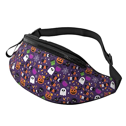 Hüfttasche Süße Halloween-Süßigkeit Unisex Sport Gürteltasche Atmungsaktiv,Stylisch Gürteltasche Für Wandern Hundetraining Herren 14X35Cm von 874