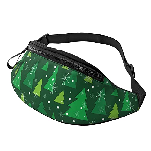 Hüfttasche Winterlicher Weihnachtsbaum Unisex Schultertaschen Mit Reißverschluss,Große Kapazität Damen Brustbeutel Für Outdoor Joggen Spazieren 14X35Cm von 874